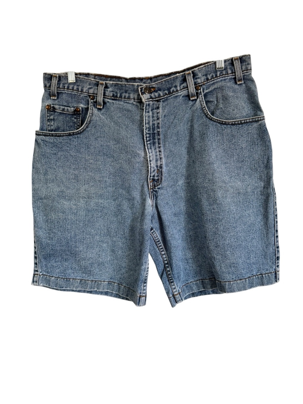 Vintage Levis 545 Denim Shorts Mens 38 Blue Loose Fit Baggy Orange Tab USA 90s